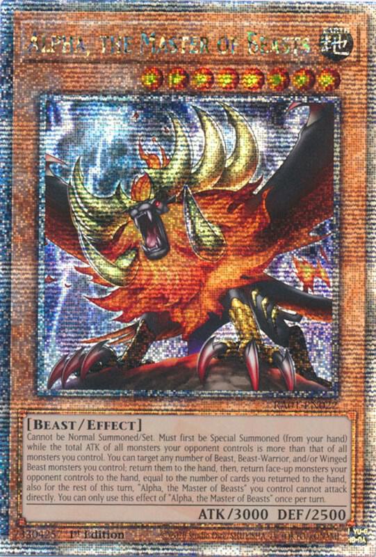 Alpha, the Master of Beasts (Quarter Century Secret Rare)