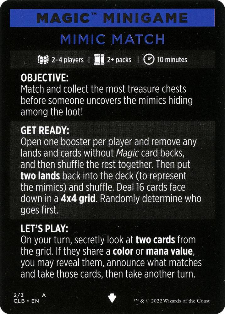 Magic Minigame: Mimic Match