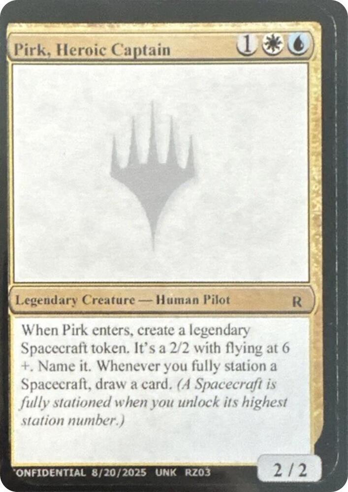 Pirk, Heroic Captain