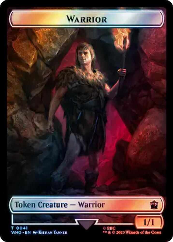 Warrior // Clue (0053) Double-Sided Token (Surge Foil)