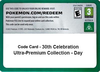 Code Card - 30th Celebration Ultra-Premium Collection - Day