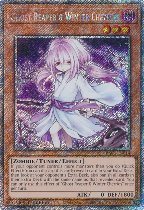 Ghost Reaper & Winter Cherries (Alternate Art) (Platinum Secret Rare)