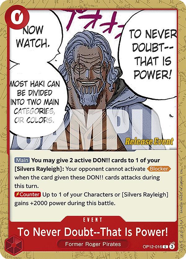 To Never Doubt--That Is Power!