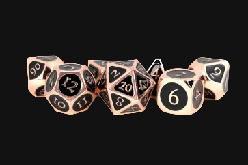 MDG 16mm Metal Polyhedral Dice Set – 7 Piece