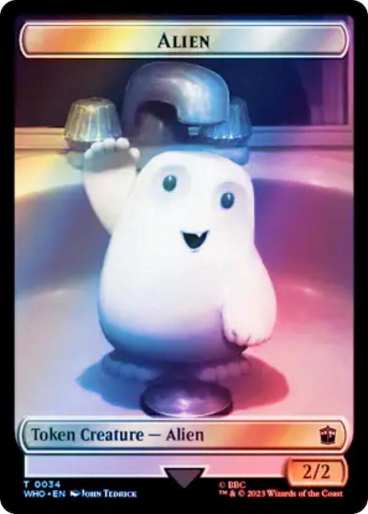 Alien // Dinosaur Double-Sided Token (Surge Foil)