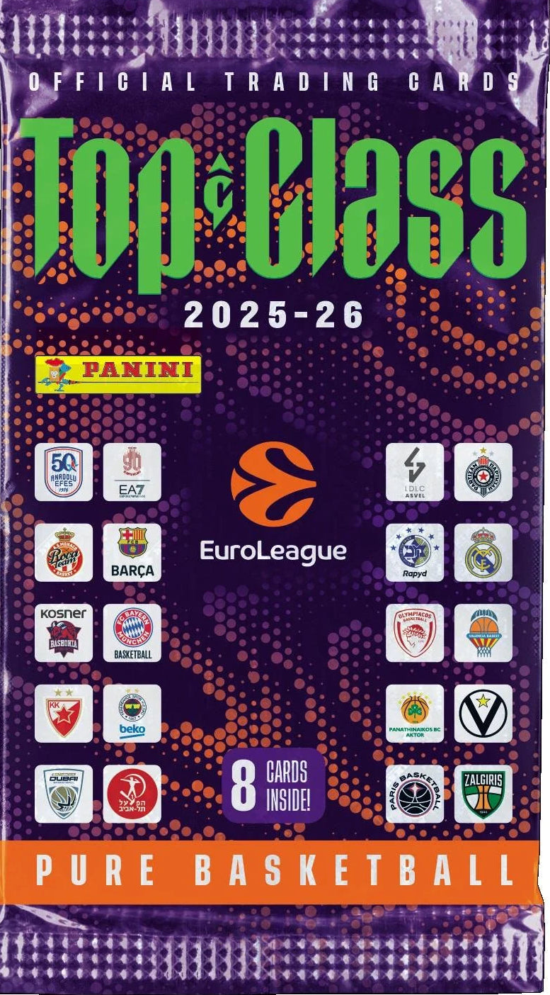 Panini - EuroLeague Top Class 2026 Basketball Trading Cards Booster Pack