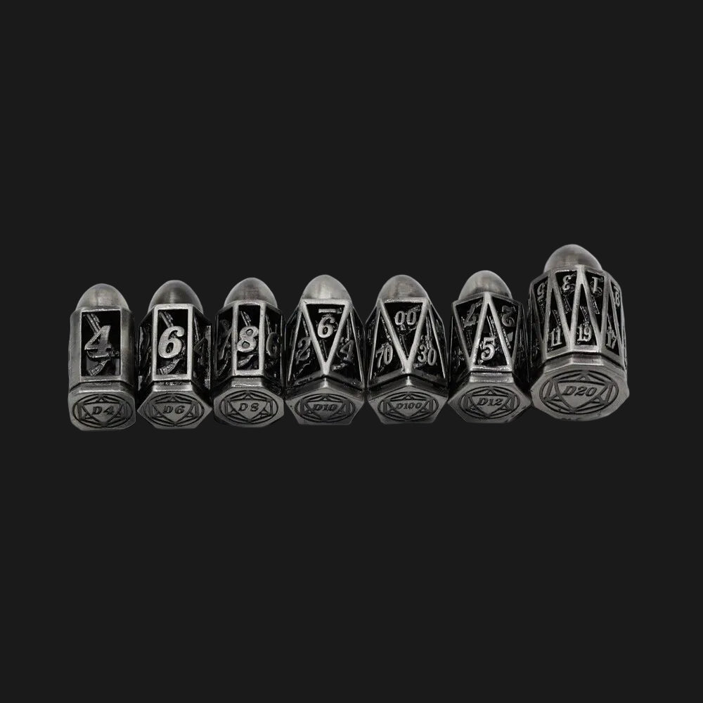 LPG Dice - Bullet Metal RPG Dice Set