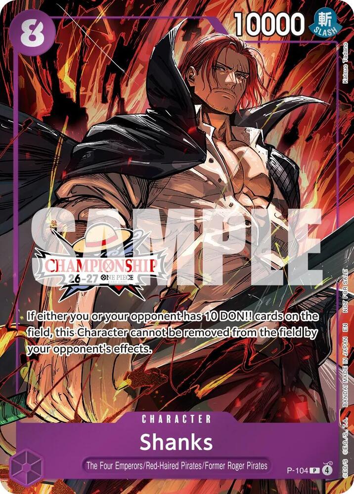 Shanks (CS 26-27 Celebration Pack) - P-104 [One Piece Promotion Cards]