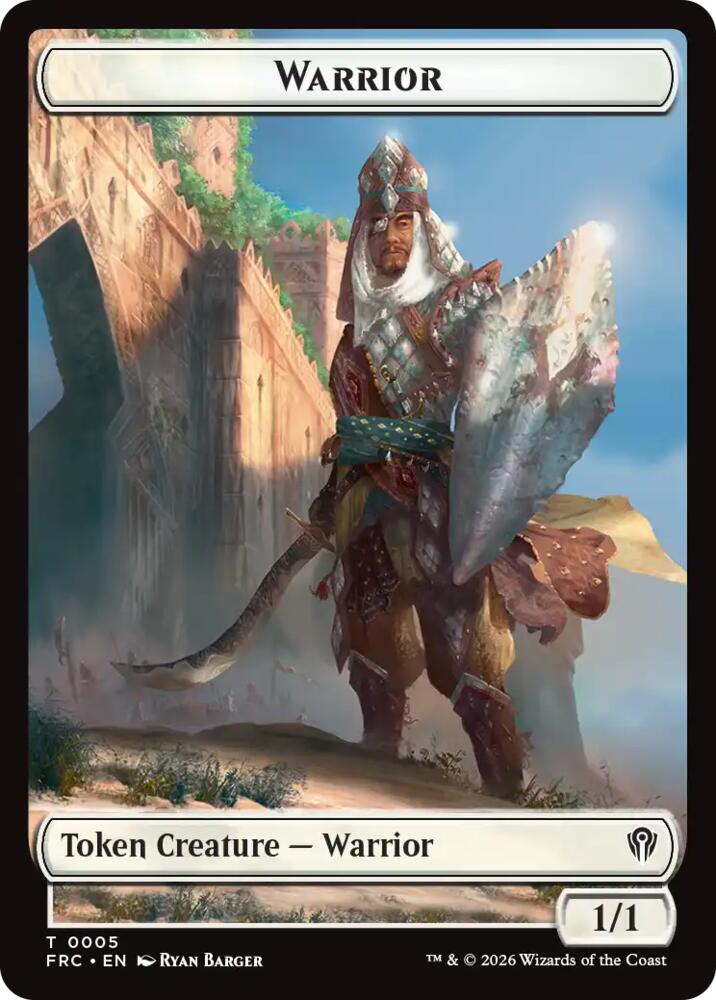 Warrior // Shark Double-Sided Token [Commander: Reality Fracture]