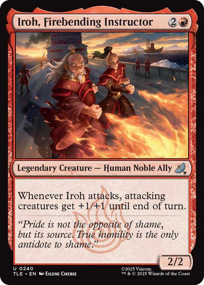 Iroh, Firebending Instructor