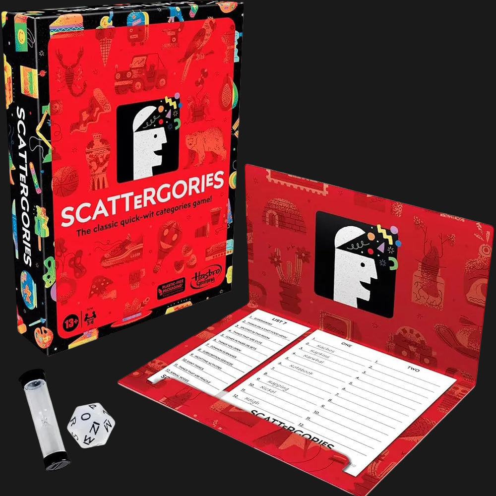 Scattergories game box with components