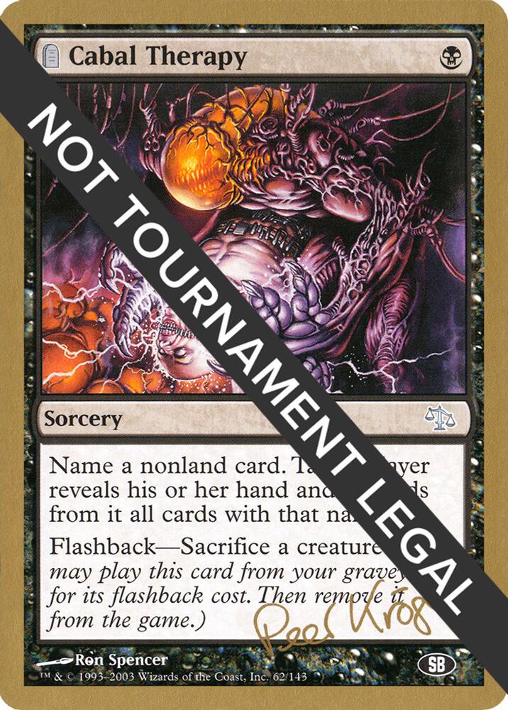 Cabal Therapy - 2003 Peer Kroger (JUD) (SB)