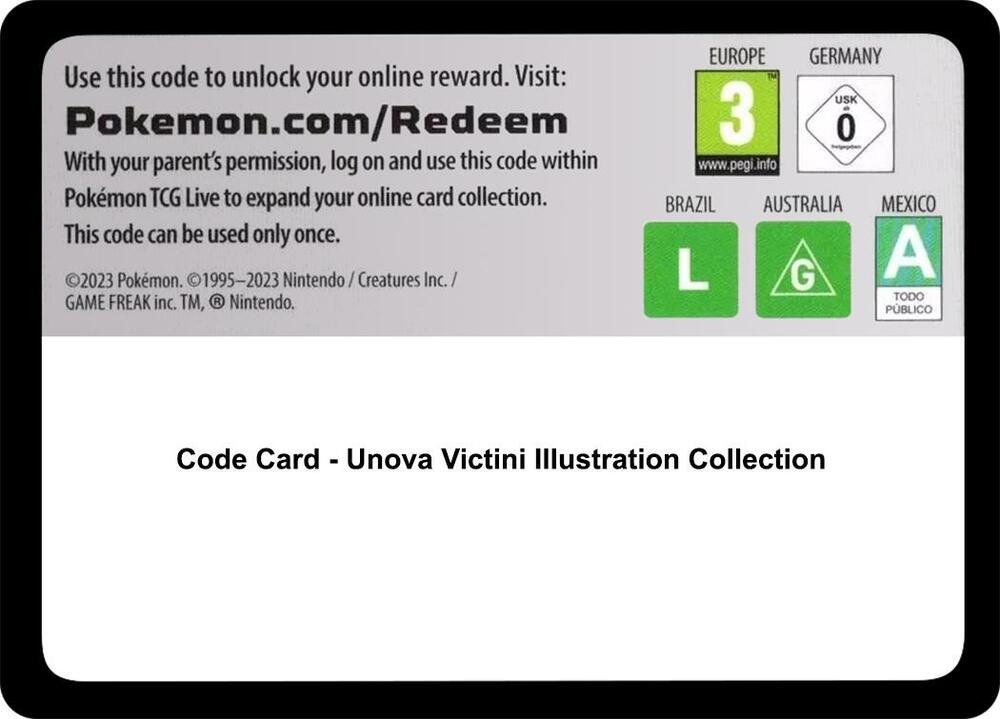 Code Card - Unova Victini Illustration Collection
