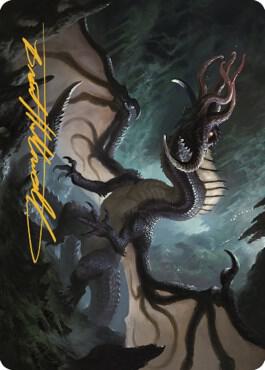 Brainstealer Dragon Art Card (Gold-Stamped Signature)