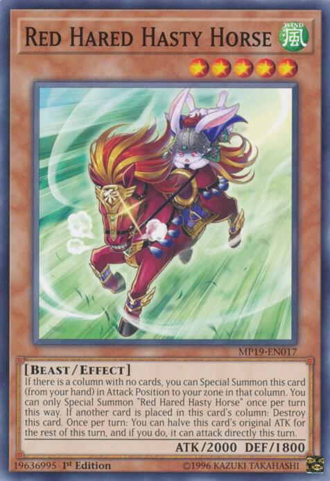 Red Hared Hasty Horse