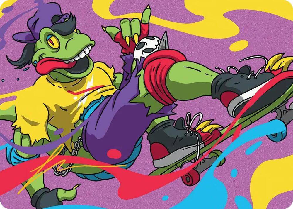 Mondo Gecko Art Card (Gold-Stamped Signature)