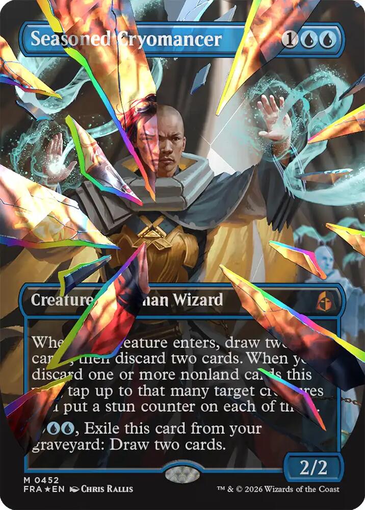 Seasoned Cryomancer (Borderless) (Facet Foil) (0452) [Reality Fracture]