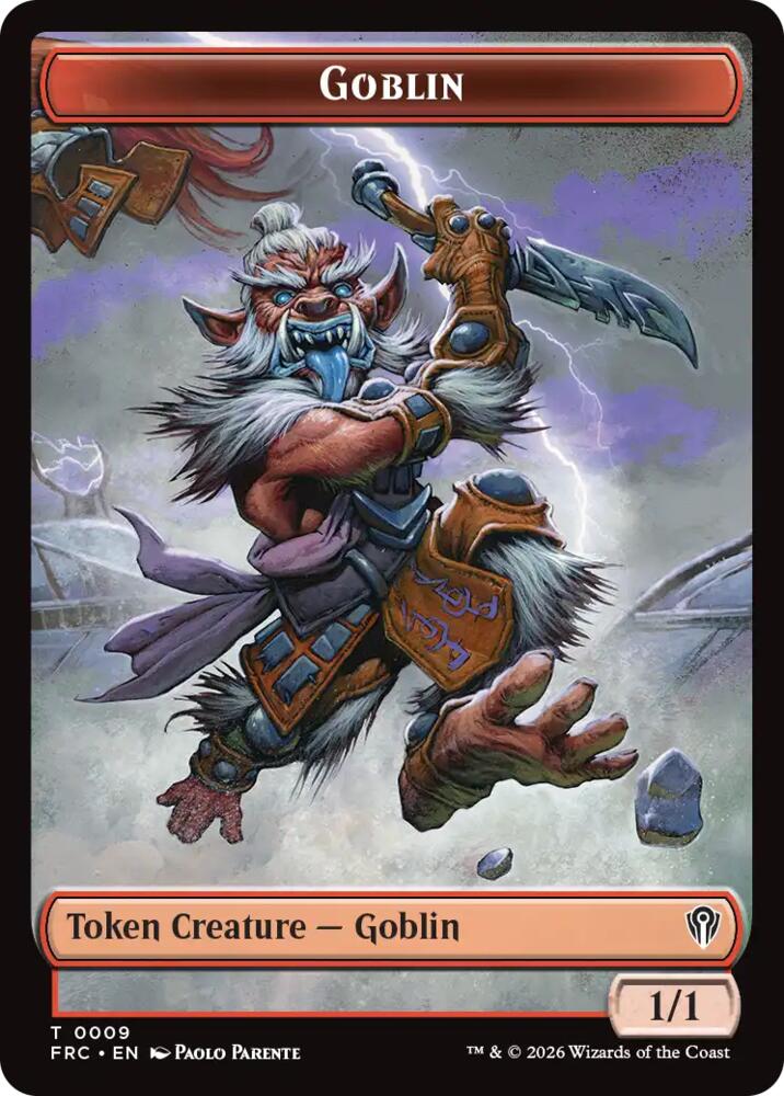 Goblin // Spirit Double-Sided Token [Commander: Reality Fracture]
