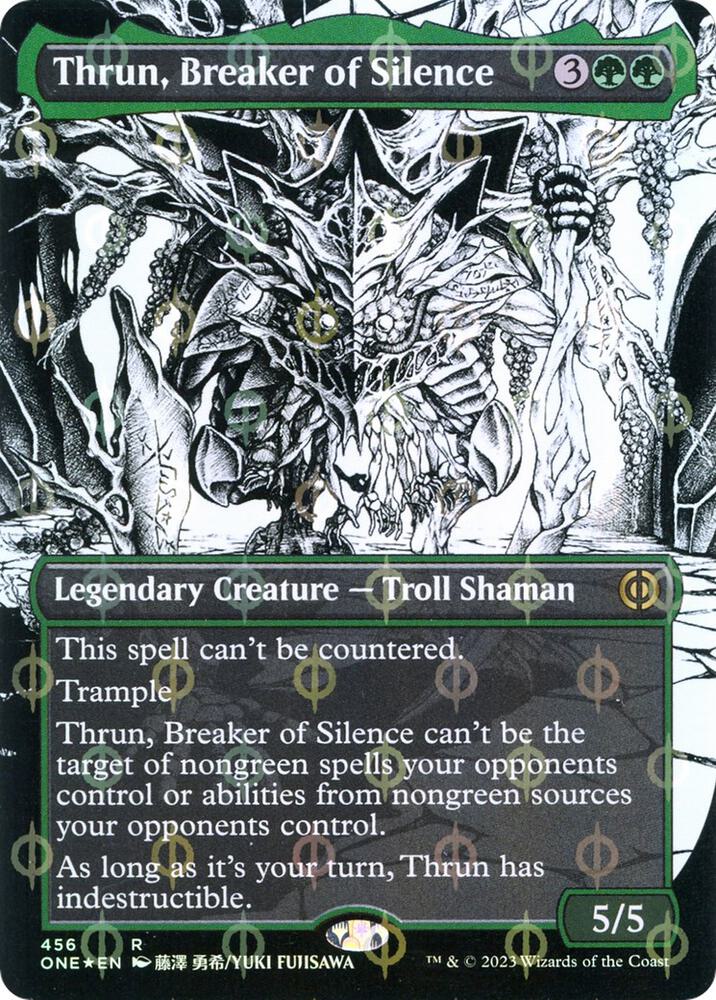 Thrun, Breaker of Silence (Borderless) (Step-and-Compleat Foil)