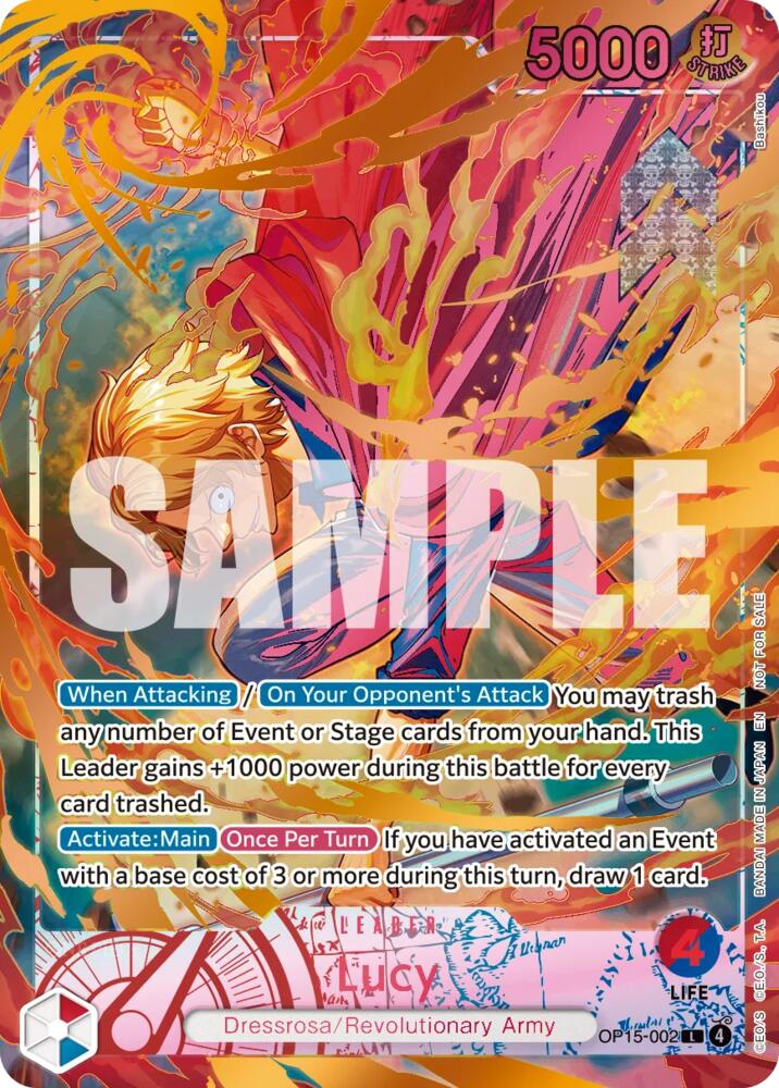 Lucy (Flame-Flame Fruit Coliseum) - OP15-002 [One Piece Promotion Cards]