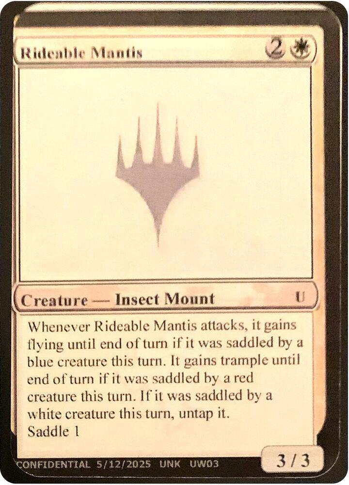 Rideable Mantis