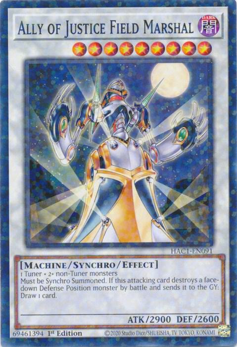 Ally of Justice Field Marshal (Duel Terminal)