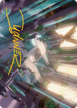 Spara's Headquarters Art Card (Gold-Stamped Signature)