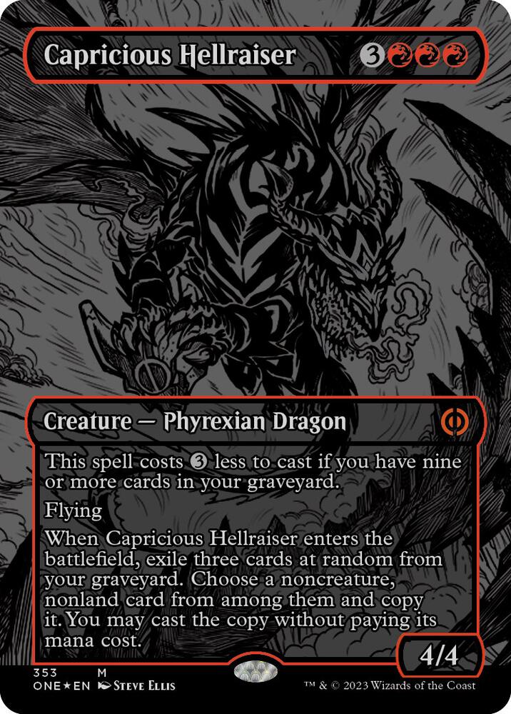 Capricious Hellraiser (Oil Slick Raised Foil)