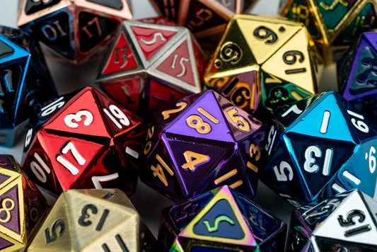 MDG 16mm Metal Polyhedral Dice Set – 7 Piece
