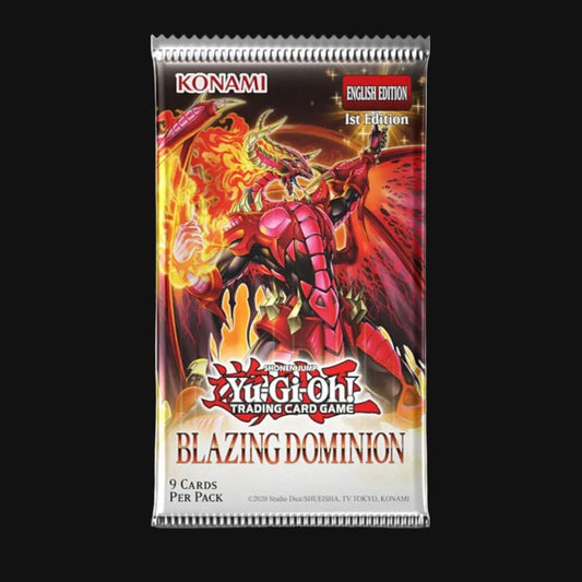 Konami Yu-Gi-Oh! trading card game pack featuring a dragon illustration on a white background