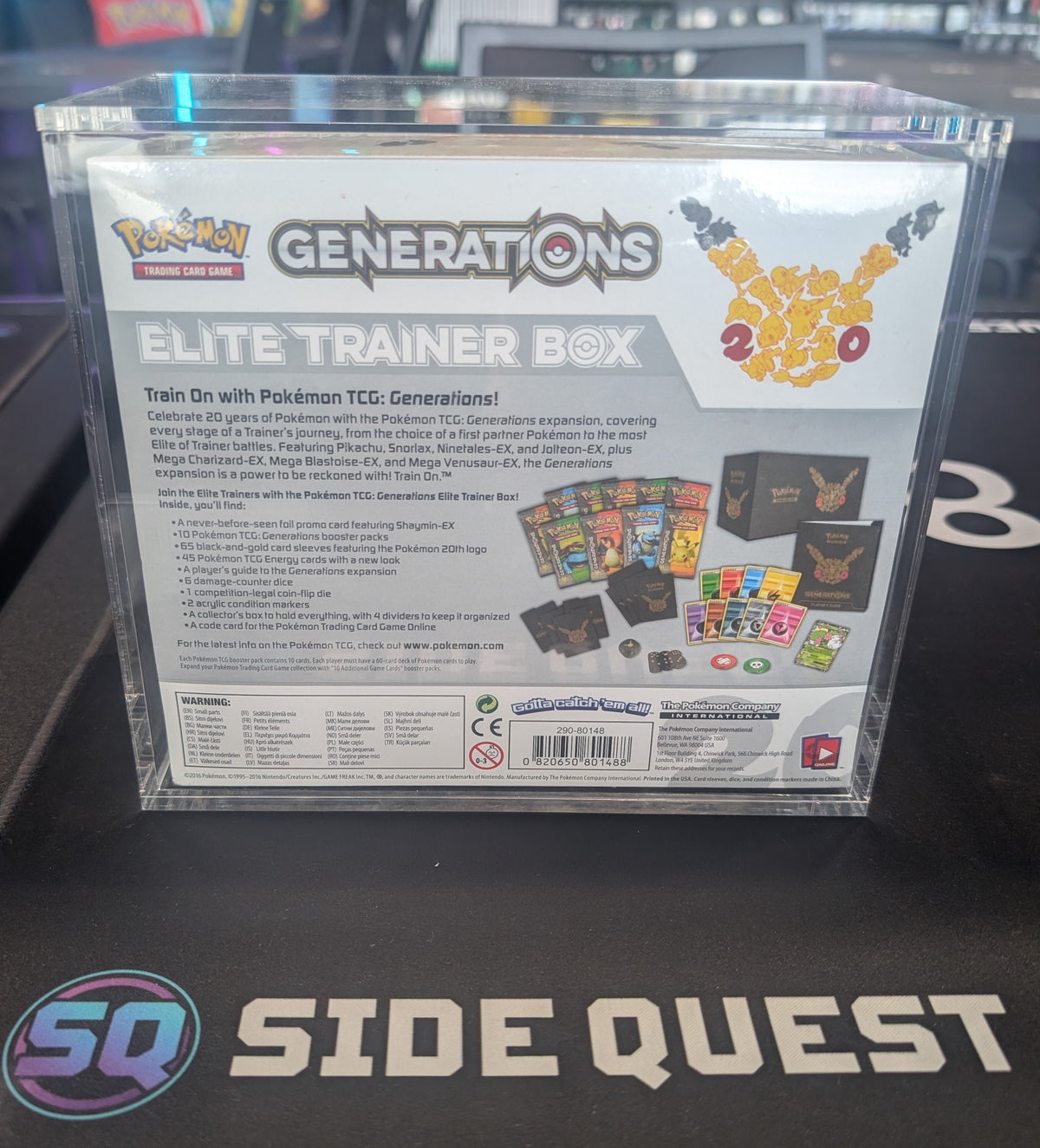 Pokémon TCG - Generations Elite Trainer Box 20th Anniversary Sealed with Acrylic Case