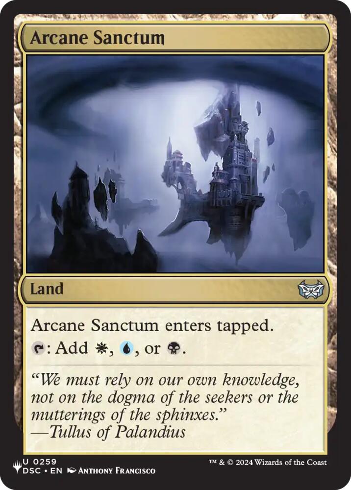 Arcane Sanctum (DSC) [The List Reprints]