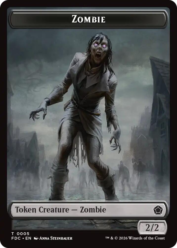 Zombie // The Monarch Double-Sided Token [Commander: Foundations]