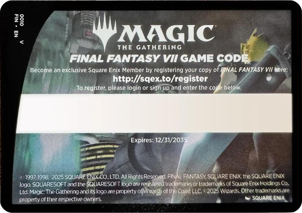 FINAL FANTASY - FINAL FANTASY VII Game Code