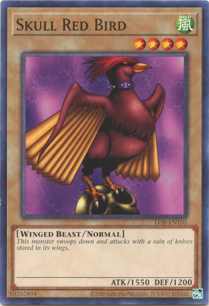 Skull Red Bird