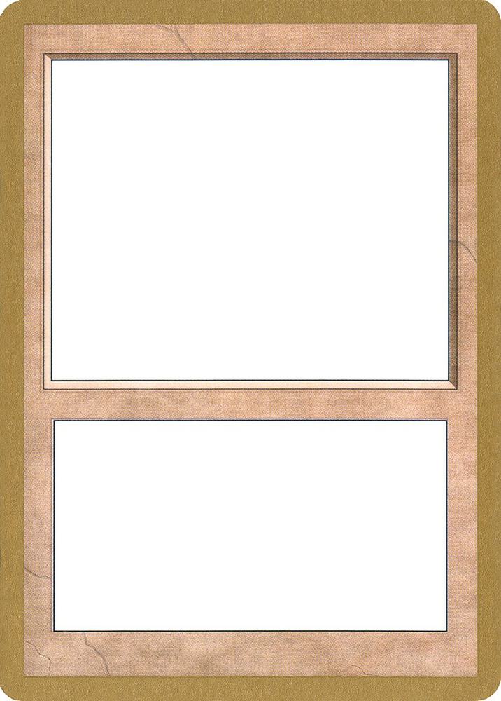 2001 World Championship Blank Card