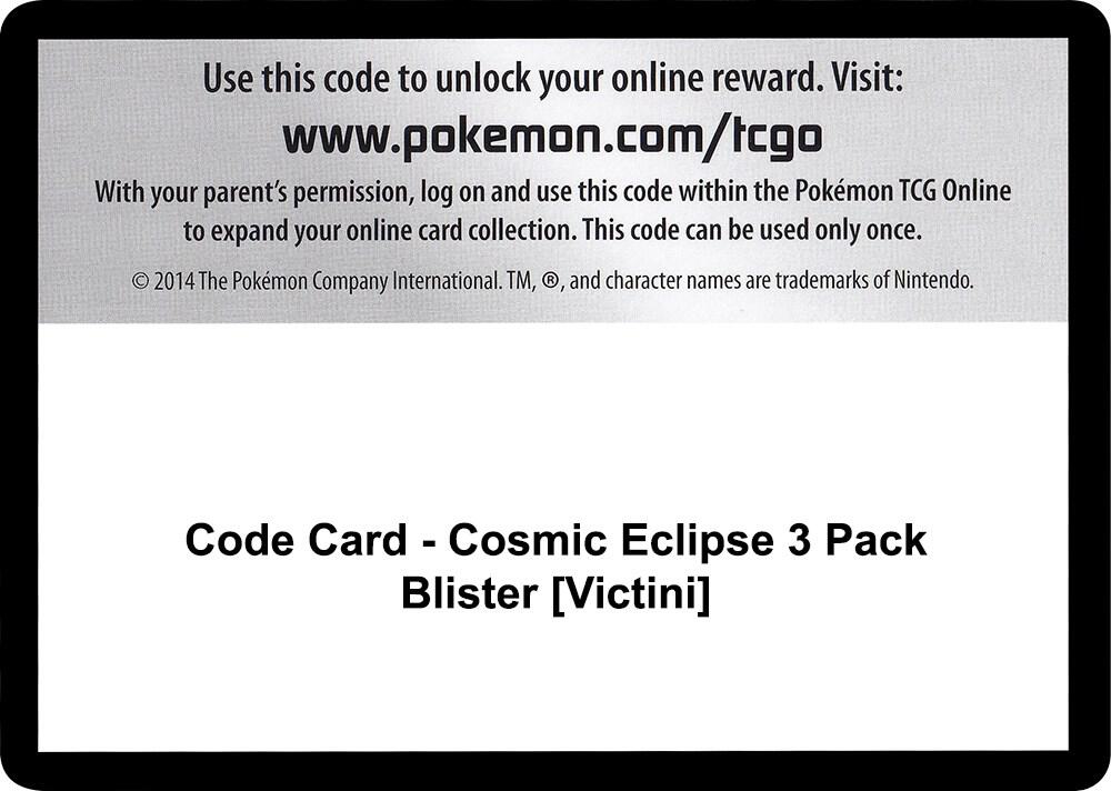 Code Card - Cosmic Eclipse 3 Pack Blister [Victini]