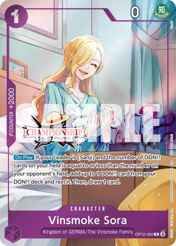 Vinsmoke Sora (CS 26-27 Celebration Pack) - OP12-062 [One Piece Promotion Cards]