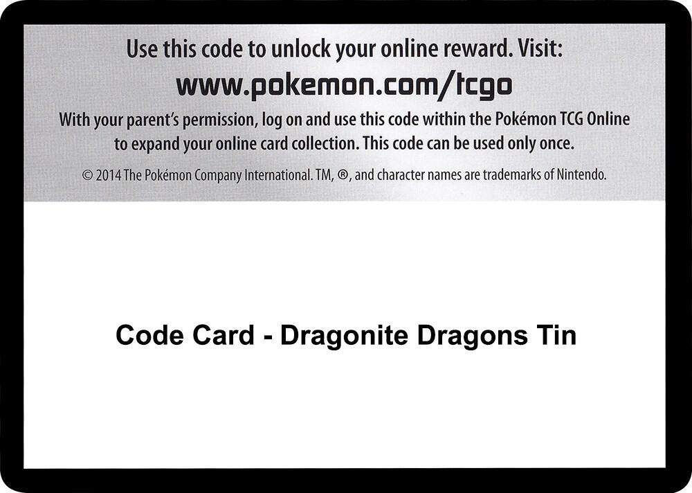 Code Card - Dragonite Dragons Tin
