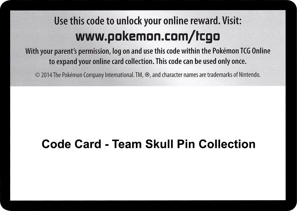 Code Card - Team Skull Pin Collection