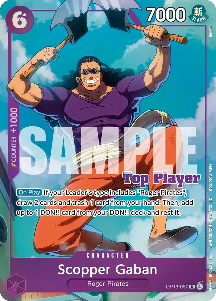 Scopper Gaban (CS 26-27 Top Player Pack Vol. 1) - OP13-067 [One Piece Promotion Cards]