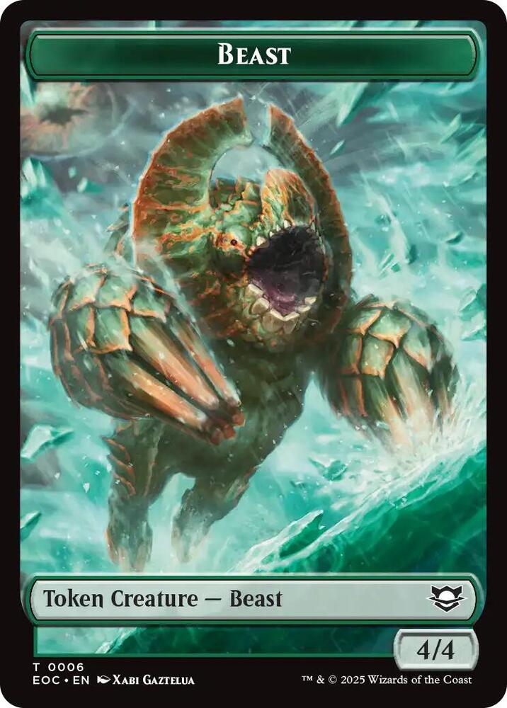 Beast (0006) // Elemental (0008) Double-Sided Token