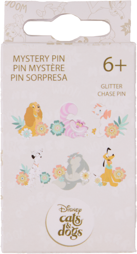 Disney Dogs & Cats Floral Mystery Box Pin